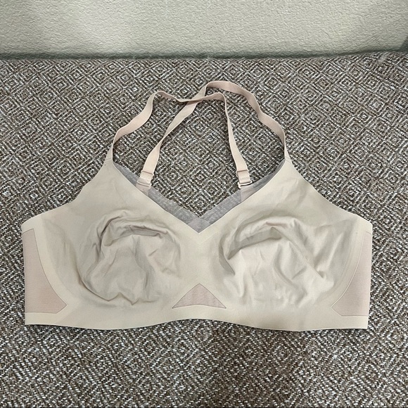 Honeylove Crossover Wireless Bra Sz XL  Beige Comfort Mesh Lightweight Minimal - Picture 2 of 7